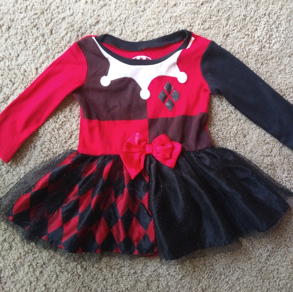 Infant Girls Harley Quinn Dress with Tights